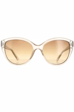 Sunglasses*CALVIN KLEIN Cat Eye Crystal Brown Gradient CK19536S Beige