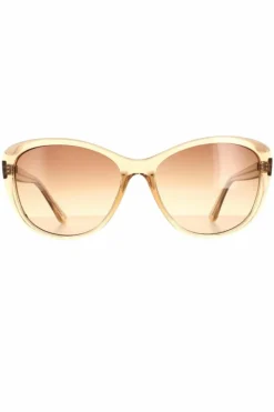 Sunglasses*CALVIN KLEIN Cat Eye Crystal Brown Gradient CK19560S Beige