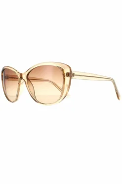 Sunglasses*CALVIN KLEIN Cat Eye Crystal Brown Gradient CK19560S Beige