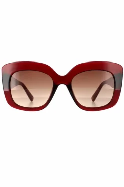 Sunglasses*Ted Baker Cat Eye Crystal Dark Brown Gradient TB1675 Hattie Red