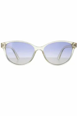 Sunglasses*CALVIN KLEIN Cat Eye Crystal Pale Yellow Yellow Gradient CK20517S Clear