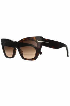 Sunglasses*Tom Ford Cat Eye Dark Havana Gradient Brown