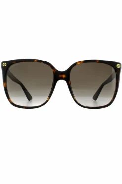 Sunglasses*Gucci Cat Eye Havana Grey Gradient Sunglasses Brown