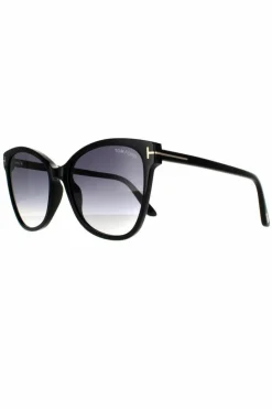 Sunglasses*Tom Ford Cat Eye Shiny Grey Gradient Black