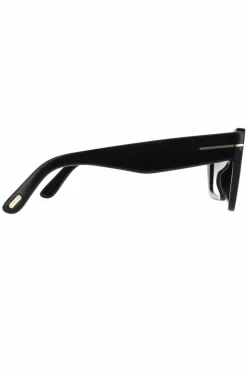 Sunglasses*Tom Ford Cat Eye Shiny Grey Smoke Gradient Black