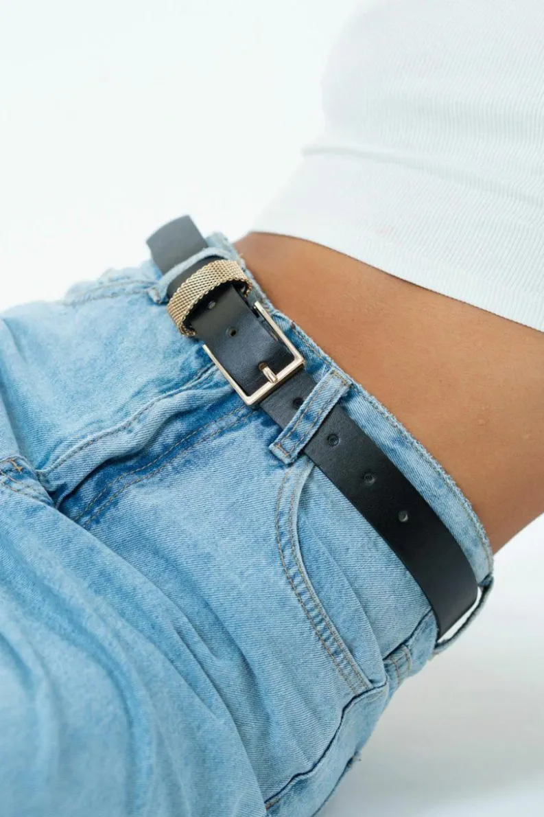 Belts*My Accessories London Chainmail Belt Black