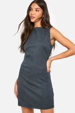 Mini Dresses|Suits & Tailoring*boohoo Check Tailored Mini Dress navy
