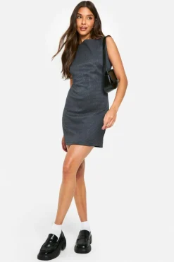 Mini Dresses|Suits & Tailoring*boohoo Check Tailored Mini Dress navy