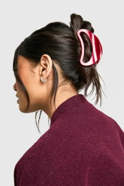 Hair Accessories*boohoo Oversized Claw Clip cherry