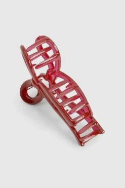 Hair Accessories*boohoo Cherry Bow Claw Clip red