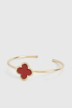 Bracelets*boohoo Red Clover Bangle cherry