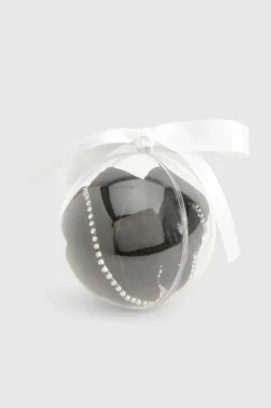 Hair Accessories*boohoo Christmas Bauble Gift Diamante Scrunchie black