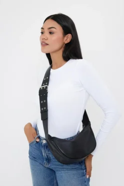 Cross-Body Bags|Handbags*My Accessories London Chunky Buckle Sling Crossbody Bag Black