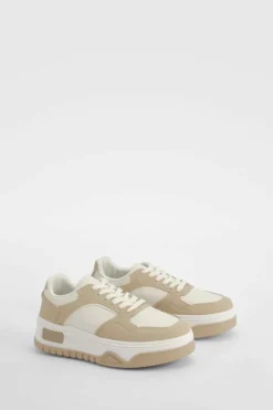 Trainers*boohoo Chunky Contrast Panel Trainers beige
