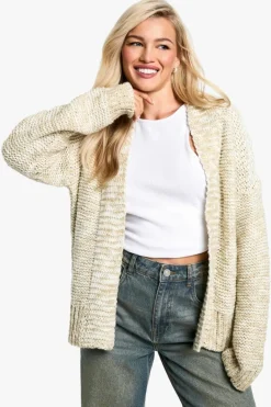 Cardigans*boohoo Chunky Knit Slouchy Cardigan oatmeal