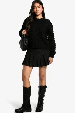 Cardigans|Jumpers & Cardigans*boohoo Chunky Knitted Cardigan black