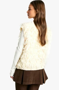 Knitted Tops*boohoo Chunky Loop Stitch Knitted Waistcoat cream