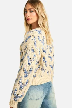 Jumpers*boohoo Chunky Multi Cable Knit Detail Jumper stone