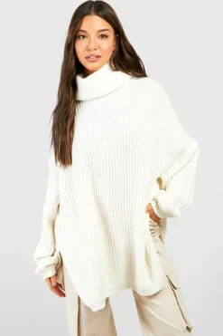Oversized Jumpers|Jumpers*boohoo Chunky Oversized Boyfriend Jumper cream