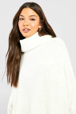Oversized Jumpers|Jumpers*boohoo Chunky Oversized Boyfriend Jumper cream