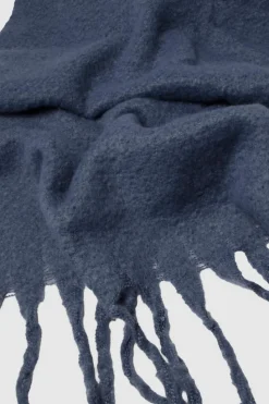 Hats & Gloves|Hats & Gloves*boohoo Chunky Oversized Fringe Scarf dusty blue