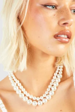 Necklaces*boohoo Chunky Necklace pearl