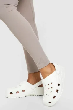 Flats|Sandals*boohoo Chunky Platform Slip On Mules white