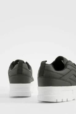 Trainers*boohoo Chunky Platform Sole Trainers black