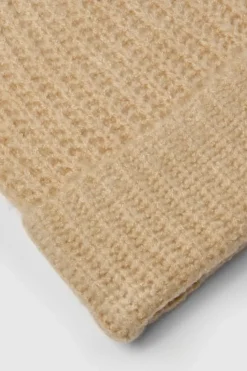 Earmuffs|Hats & Gloves*boohoo Chunky Ribbed Knit Beanie beige