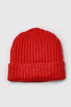 Earmuffs|Hats & Gloves*boohoo Chunky Ribbed Knit Beanie red
