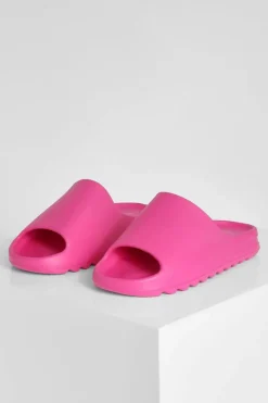 Flats|Sandals*boohoo Chunky Slider hot pink