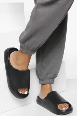Flats|Sandals*boohoo Chunky Sliders black