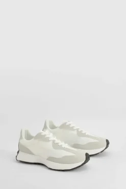 Trainers*boohoo Chunky Sole Contrast Panel Trainers white