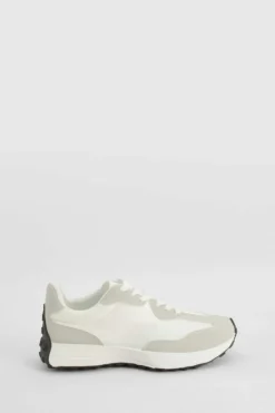 Trainers*boohoo Chunky Sole Contrast Panel Trainers white
