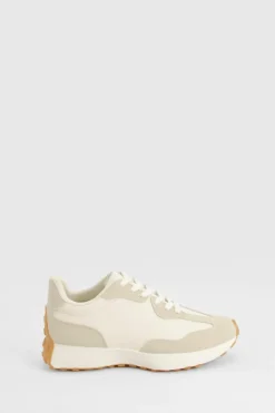 Trainers*boohoo Chunky Sole Contrast Panel Trainers beige