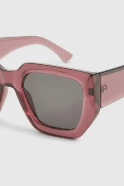 Sunglasses*boohoo Chunky Square Frame Sunglasses burgundy