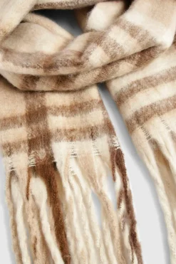 Scarves|Scarves*boohoo Chunky Checked Fringe Scarf stone