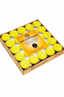 Candles & Diffusers|Candles*Deco Express Citronella Candles 4 Hours Pack of 50 Yellow