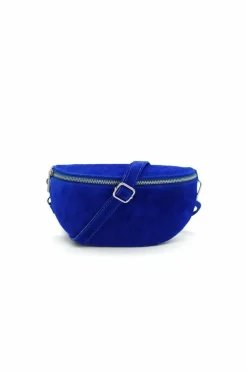 Handbags*Kitise Classic Design Bum Bag Style Italian Pouch Suede Leather Crossbody Sling Bag Black