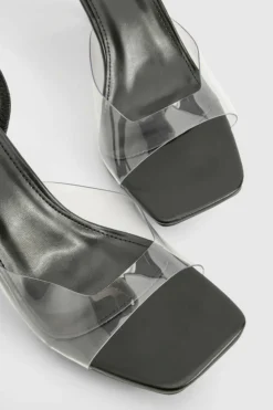 Heels*boohoo Clear Slingback Heels black