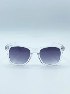Sunglasses*SVNX Wayfarer Sunglasses with Graded Grey Lenses Clear