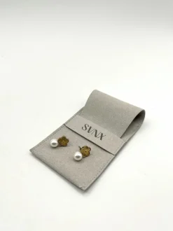 Earrings*SVNX Clover Earrings with Pearl in Gold