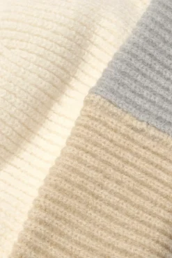 Earmuffs|Hats & Gloves*boohoo Colour Block Fluffy Knitted Beanie ivory