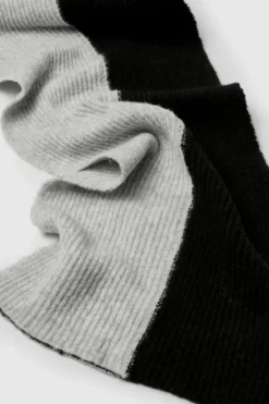 Hats & Gloves|Hats & Gloves*boohoo Colour Block Ribbed Scarf black