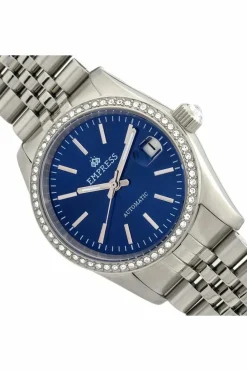 Watches*Empress Constance Automatic Bracelet Watch with Date Blue