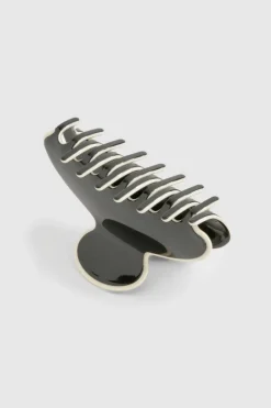Hair Accessories*boohoo Contrast Binding Hair Claw Clip black