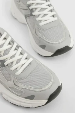 Trainers*boohoo Contrast Chunky Sporty Dad Trainers grey