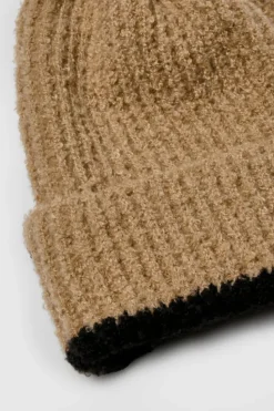 Earmuffs|Hats & Gloves*boohoo Contrast Fluffy Knitted Beanie taupe