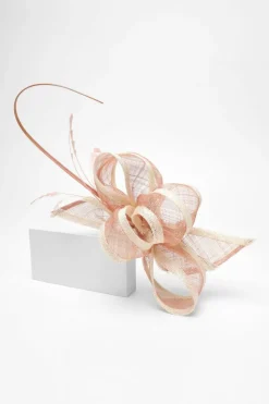 Hair Accessories*Quiz Contrast Loop Clip Fascinator Pale Pink