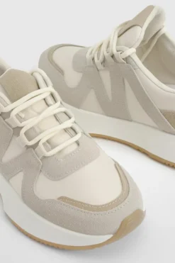 Trainers*boohoo Contrast Panel Chunky Trainers cream